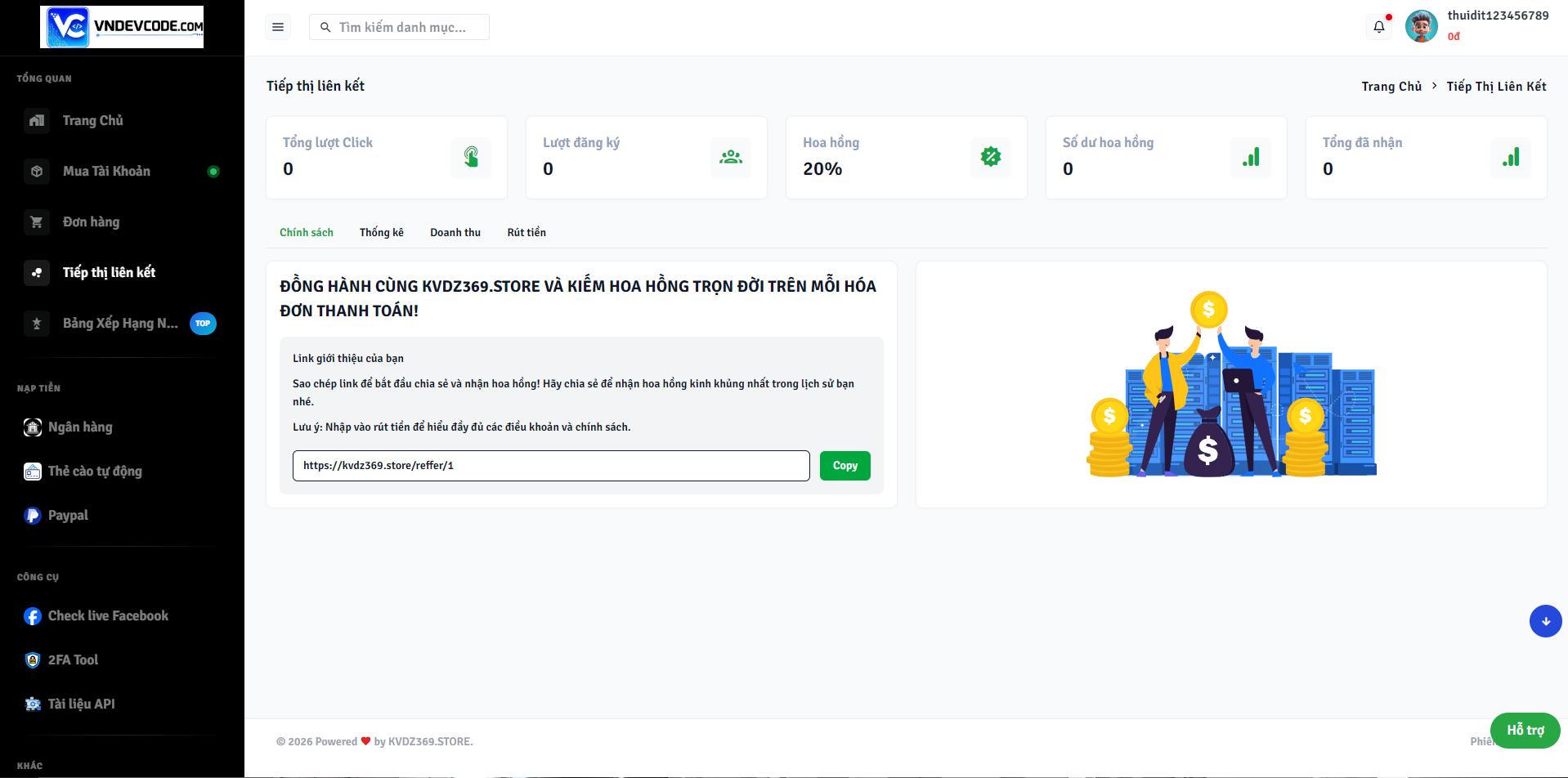 [BANCLONE] Thiết kế website bán clone, web bán nguyên liệu ads, mail, via, chat gpt v.v