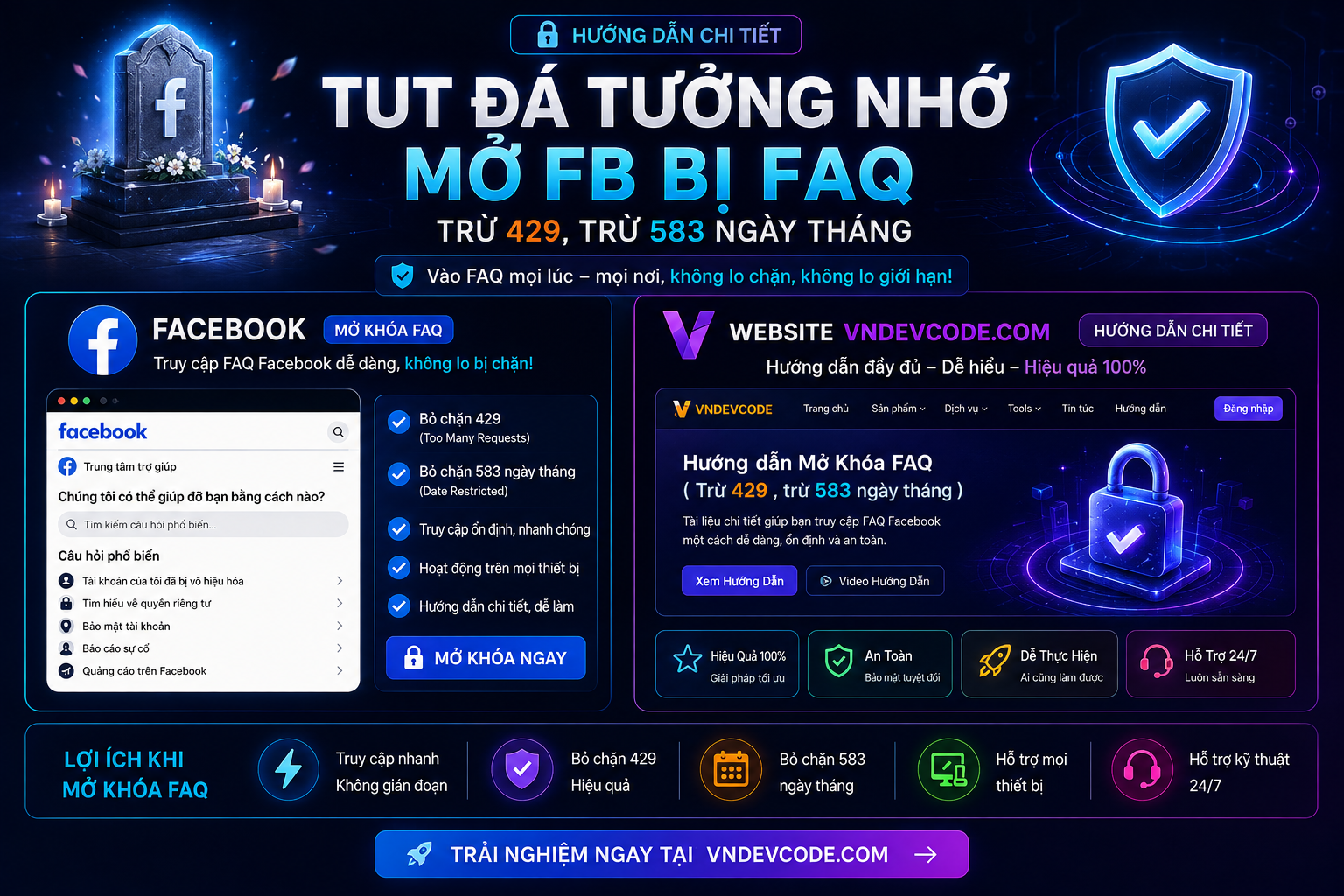 TUT đá tưởng nhớ mở fb bị FAQ