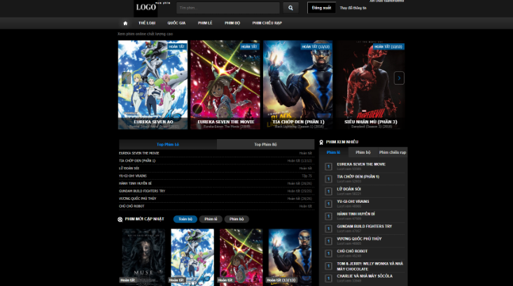 Mã nguồn website xem phim giống Phimmoi